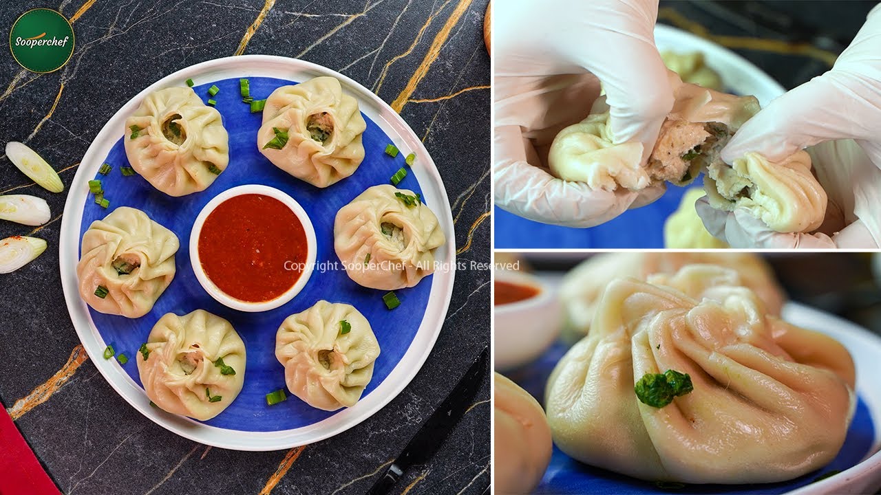 Steamed Chicken Momos Recipe by SooperChef |How to Make Momos at Home | Iftar Recipe