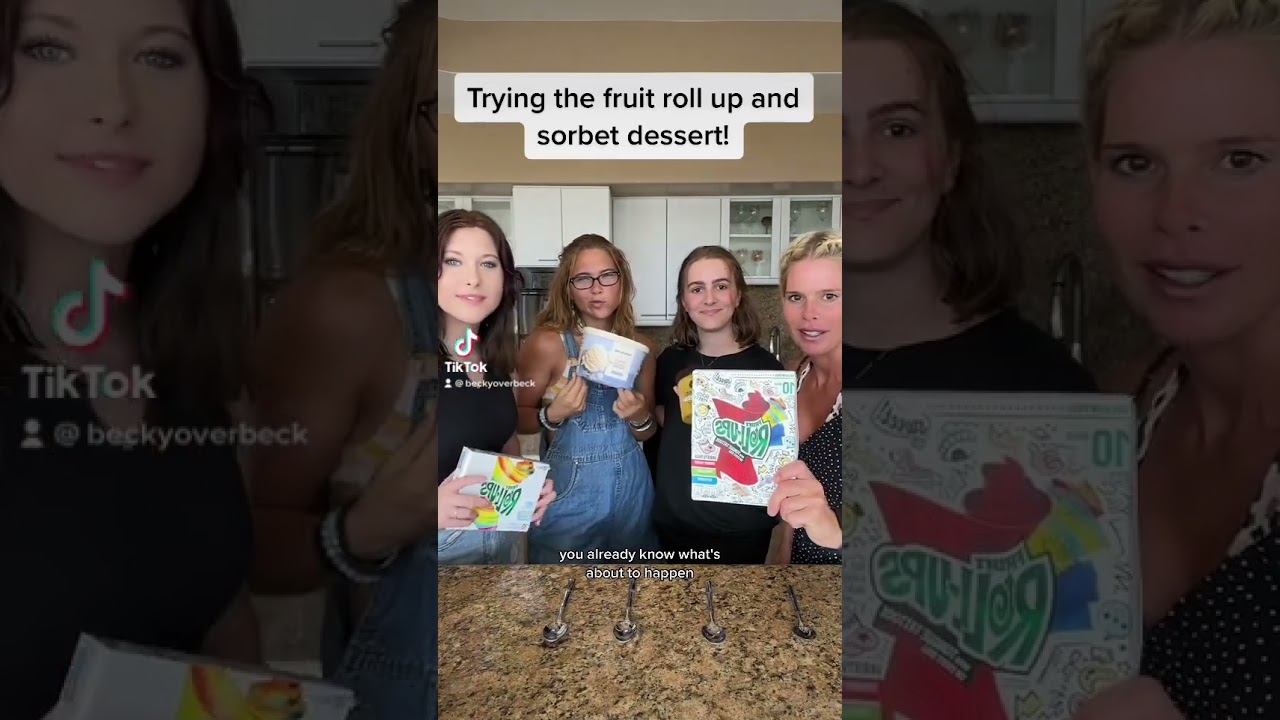 Trying the trending fruit roll up dessert!!!