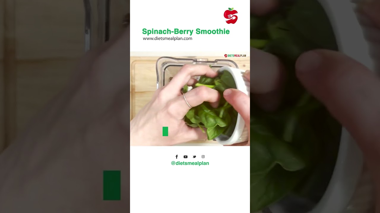 Spinach-Berry Smoothie – Diabetic Smoothie Recipe #Shorts
