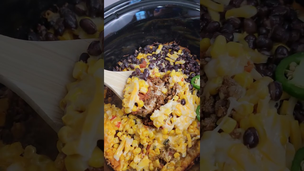 Slow Cooker Ground Beef Taco Bowls #easydinner #beef #recipes #shorts #food #dinner #slowcooker