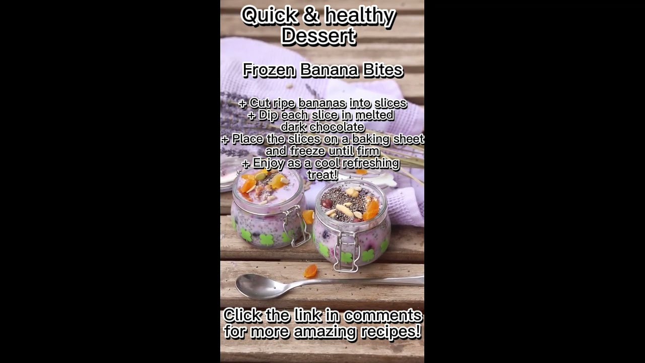 Quick guilt free healthy dessert recipes.