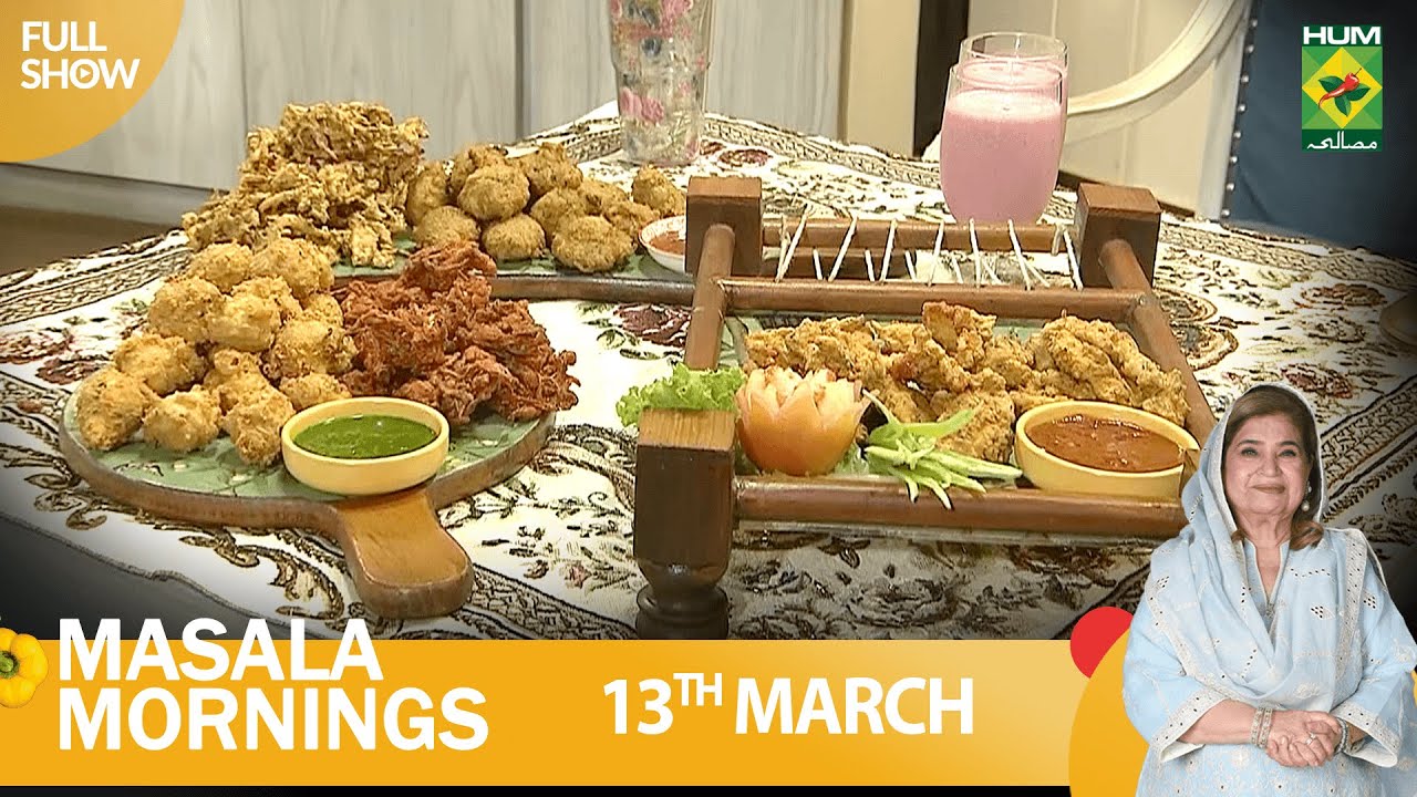 Masala Mornings – 13 March 2023 – Chatkhara Chicken Pakoray & Chinese Bhajia – Shireen Anwar