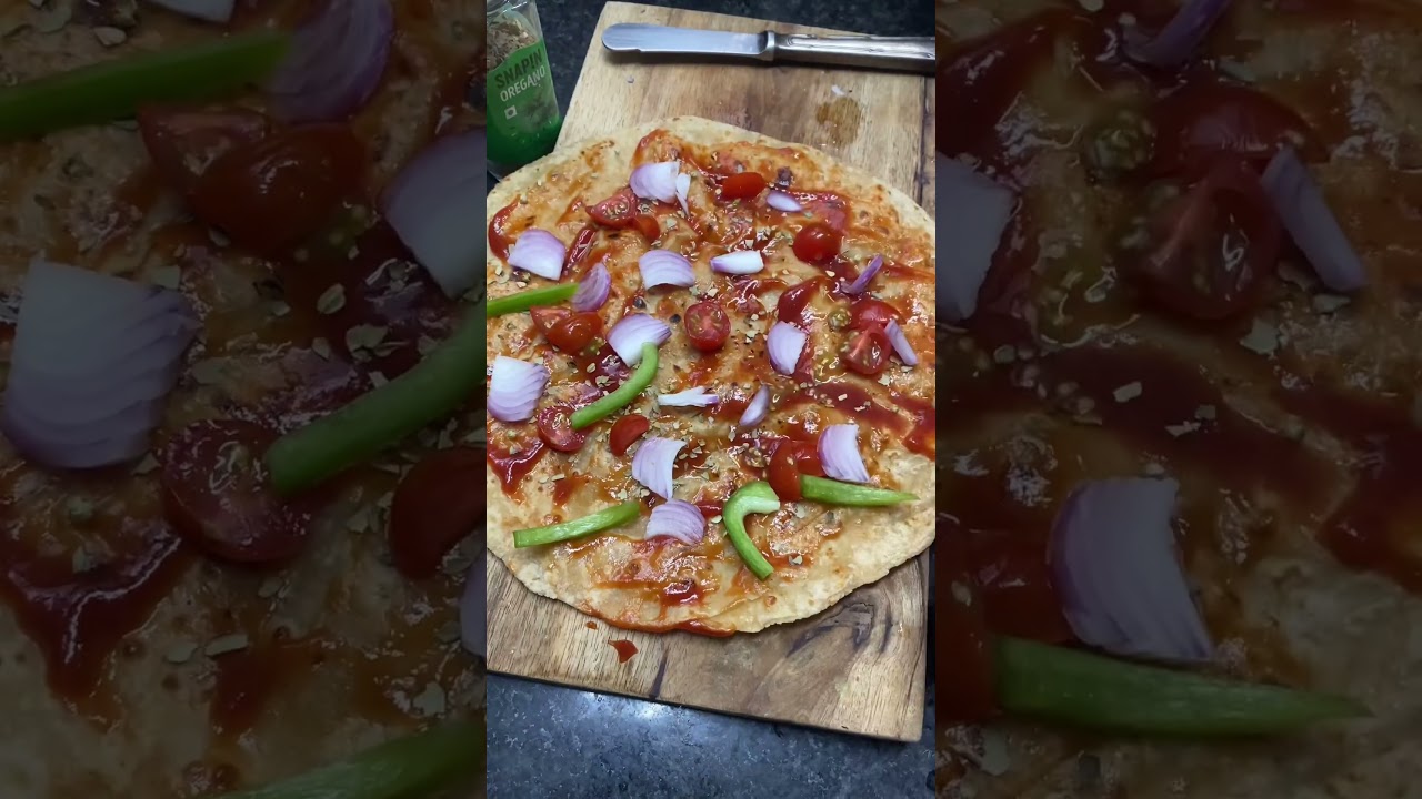 Roti chicken recipes #trending #youtubeshorts #chicken #sweet #pizza