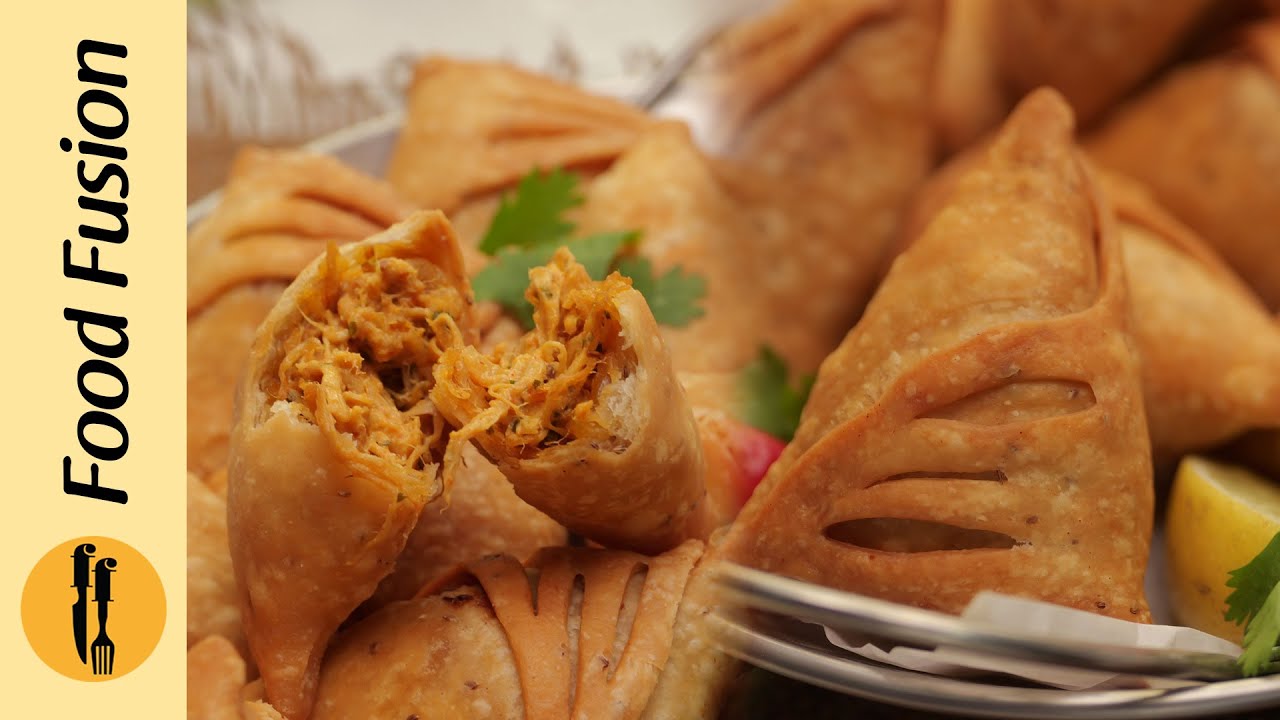 Tandoori Resha Chicken Samosa with New Viral Technique Recipe by Food Fusion