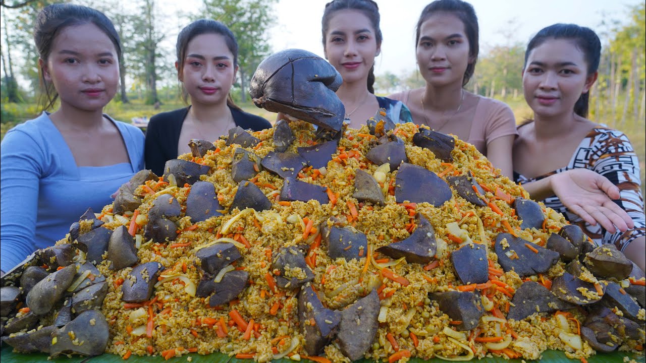 Rice curry with liver beef cook recipe and eat – Amazing video