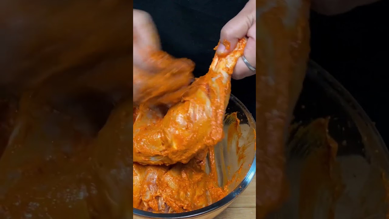 Tandoori Chicken ASMR Cooking #shorts #food #cooking #asmr #indianasmrworld #recipe #chicken #nonveg