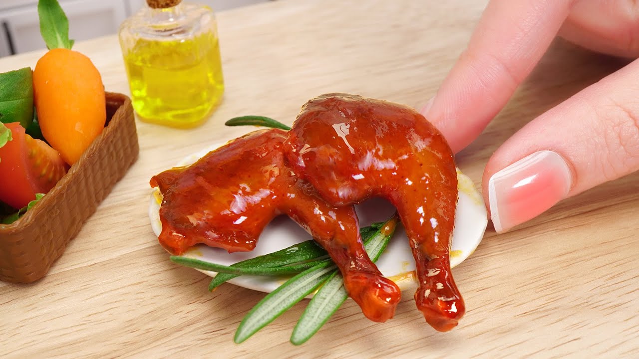 Easy Miniature BBQ Chicken Recipe | Tiny Chicken Making in Mini Kitchen | Miniature Cooking