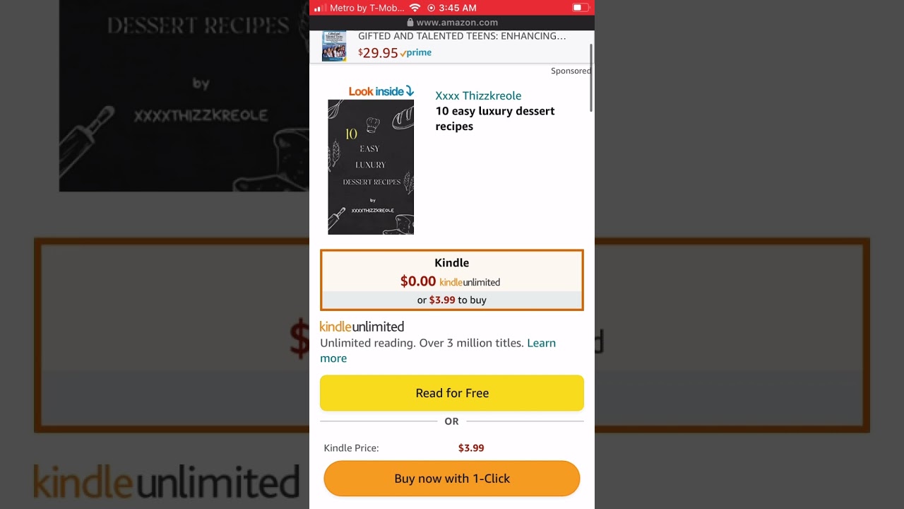 Thizzkreole First Book “10 Luxury Dessert Recipes By Xxxxthizzkreole“ (MUST READ) #trending #cooking