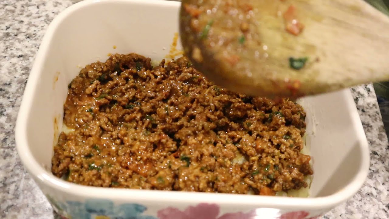 Delicious recipe with mashed potatoes and ground beef! Hidden ground beef