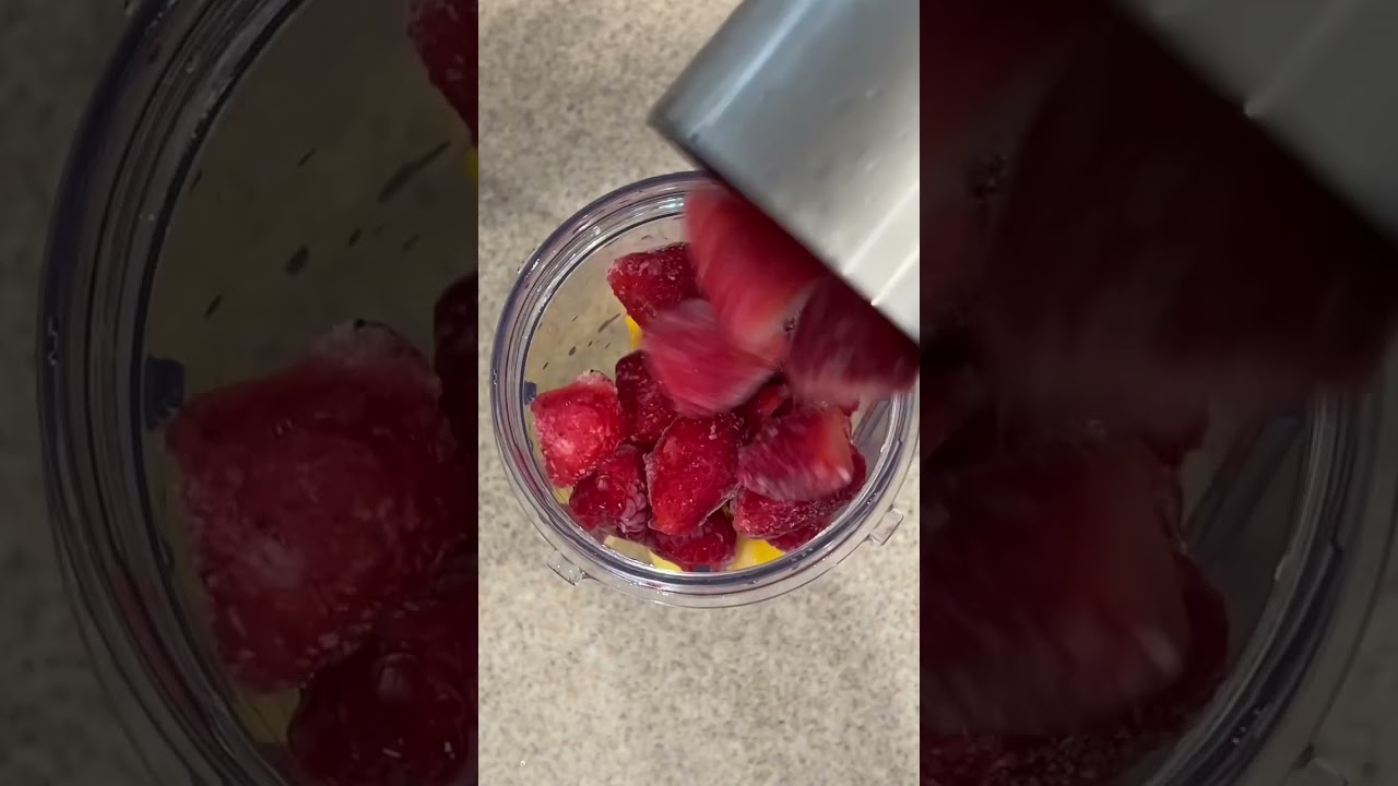 Super Tasty Raspberry, Strawberry, Mango, and Banana Smoothie Recipe!