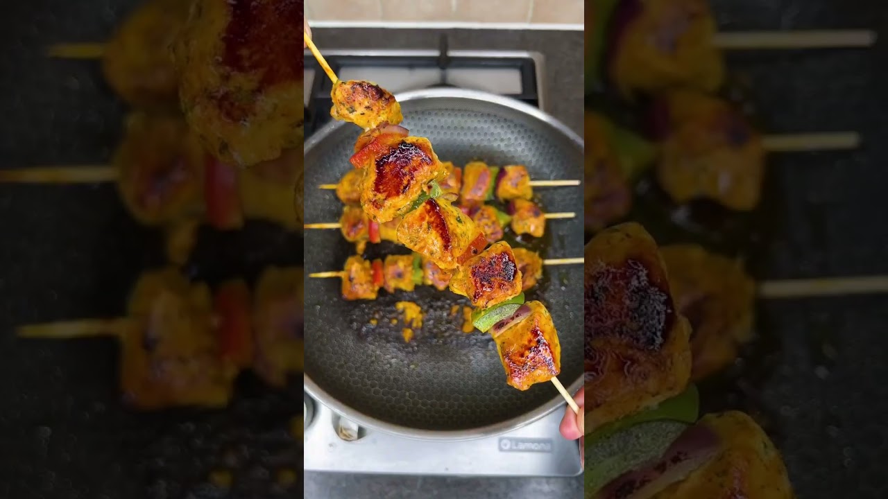 Meal Prep Lemon Garlic Chicken Kebabs! #recipe #weightloss #foodie #fitness #protein