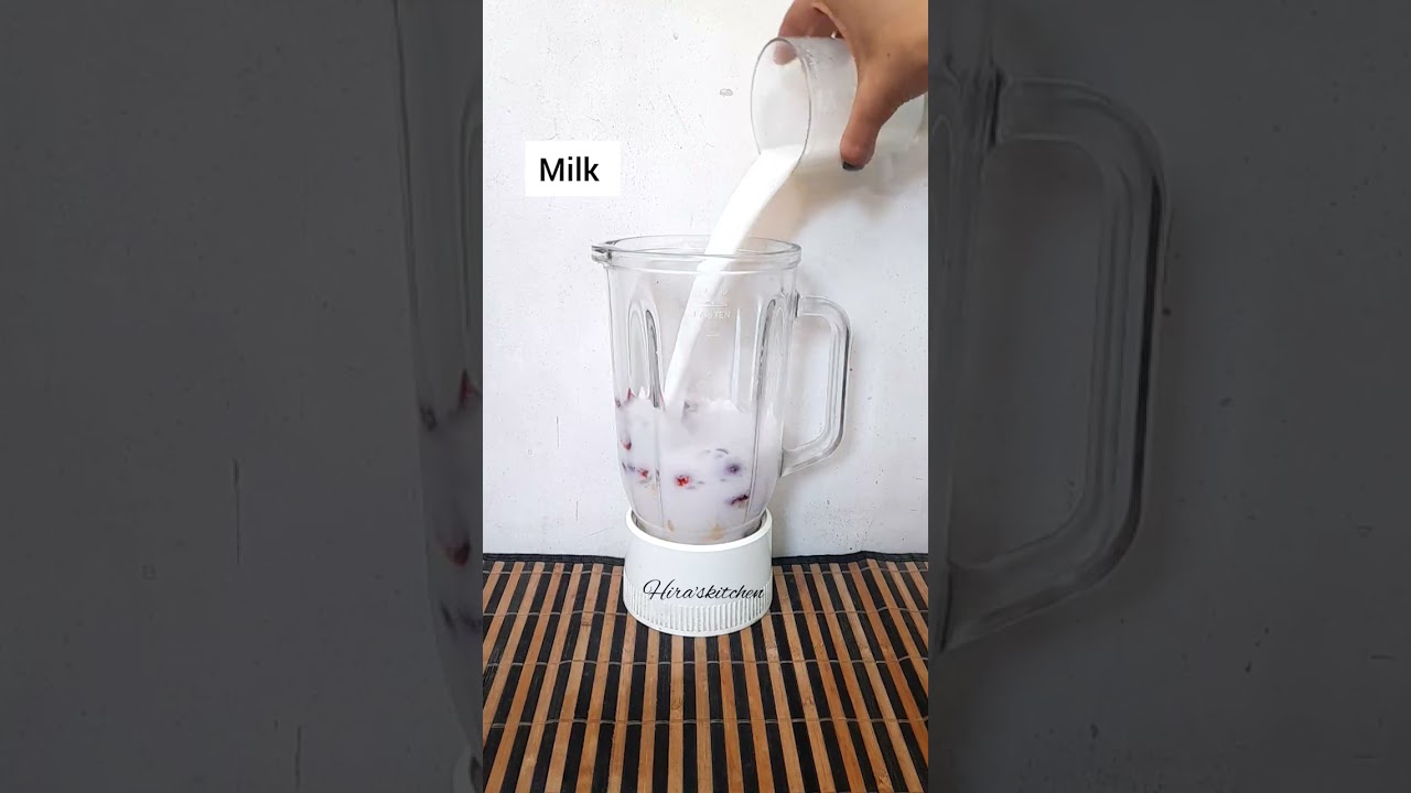 Strawberry Banana Smoothie recipe #shorts #shortvideo #viral