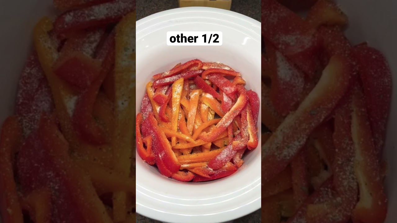 Chicken Fajitas 3-Ingredient Easy Crockpot Recipe #shorts #youtubeshorts #chickenfajita #fajitas