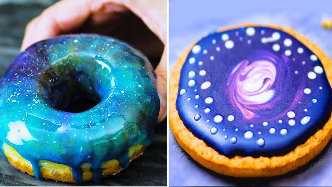 DIY Galaxy Design Dessert Ideas | 8 Awesome Galaxy Desserts | Galaxy Cake Decoration & more