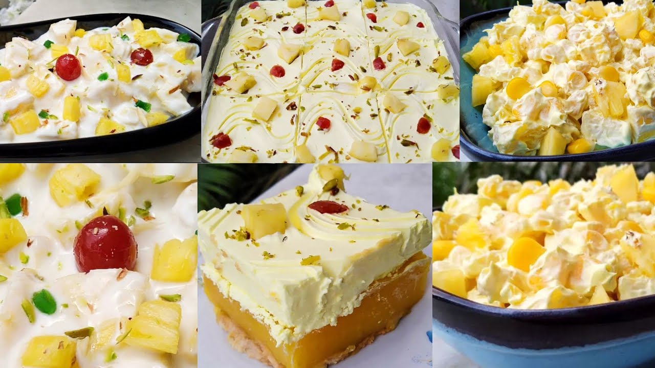 Ramadan Special 3 Simple Pineapple Dessert Recipes l Ramazan Special 2023 l Pineapple Dessert
