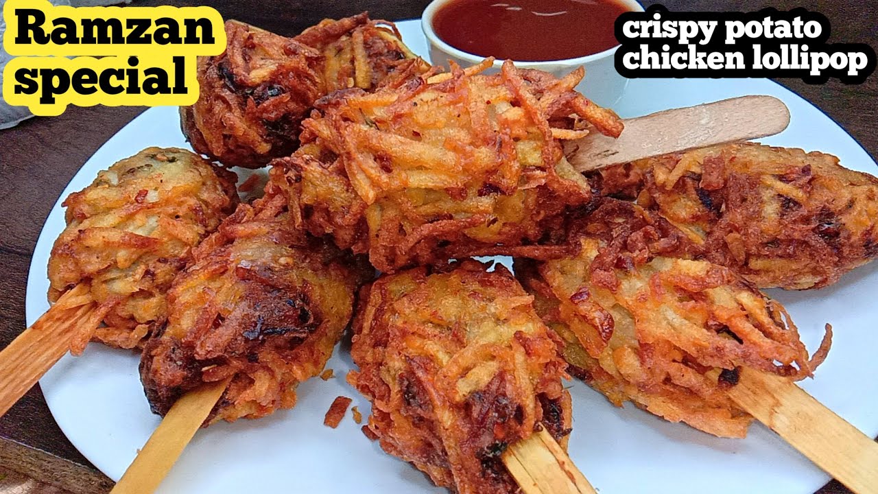 crispy potato chicken lollipop unique recipe (Ramzan special recipes) chicken specs |nasta recipe