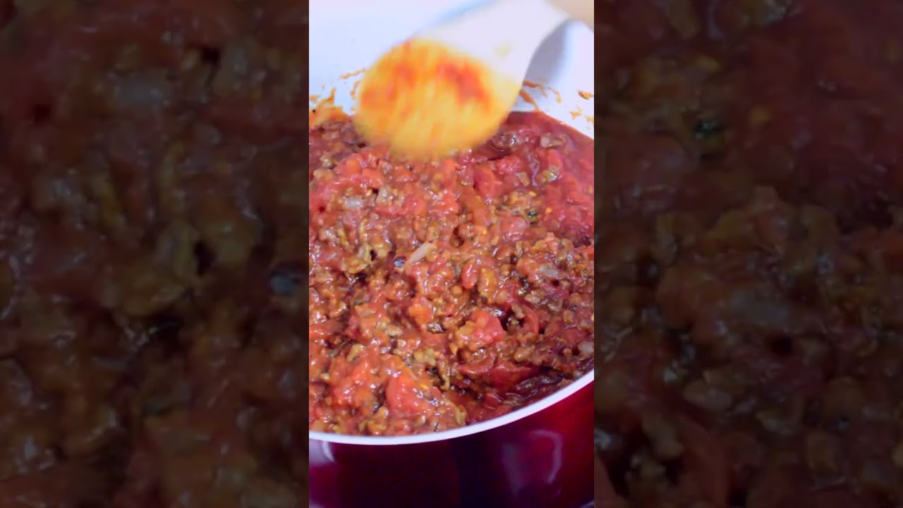 Making of Spaghetti with Ground Beef Sauce Recipe #shorts