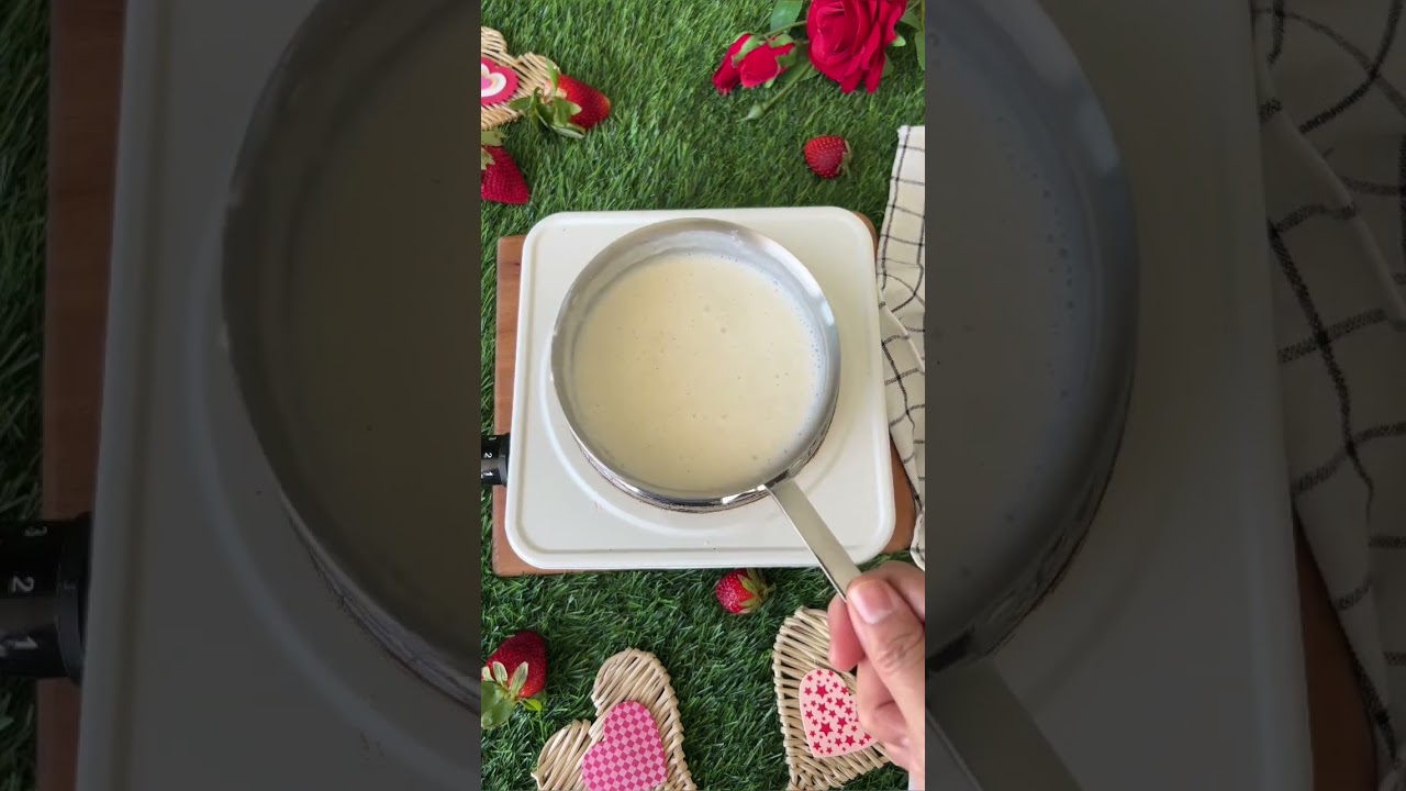 Eggless Strawberry Panna Cotta ! The perfect 15 min Valentine’s Day Dessert