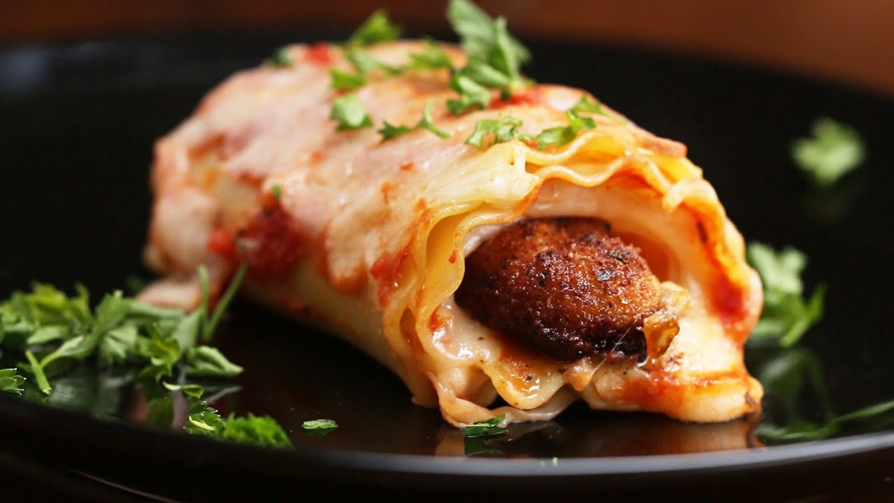 Chicken Parm Lasagne Roll-Ups