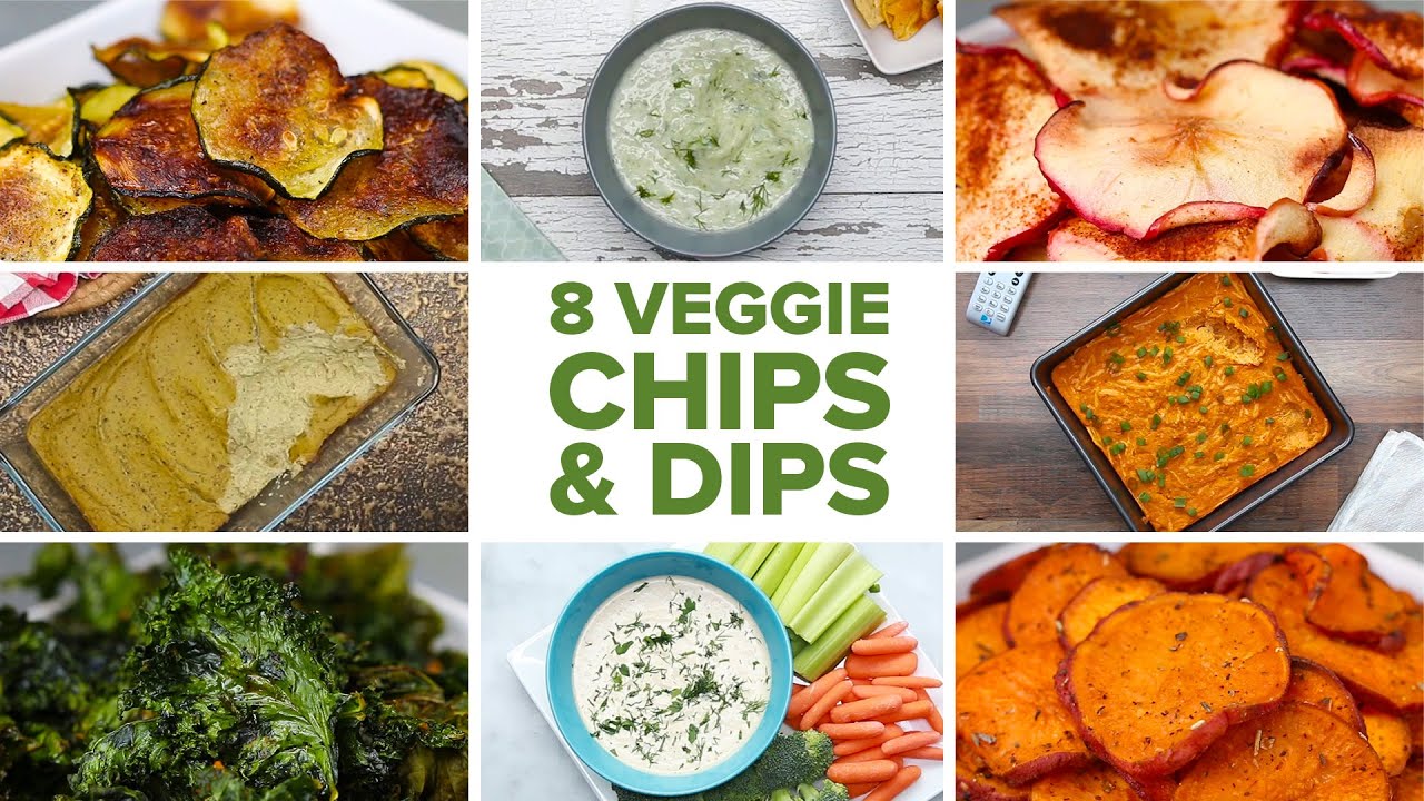 8 Homemade Veggie Chips & Dips