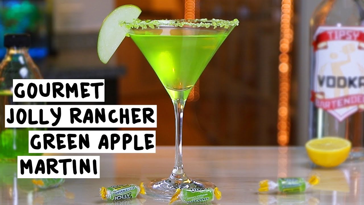Gourmet Jolly Rancher Green Apple Martini