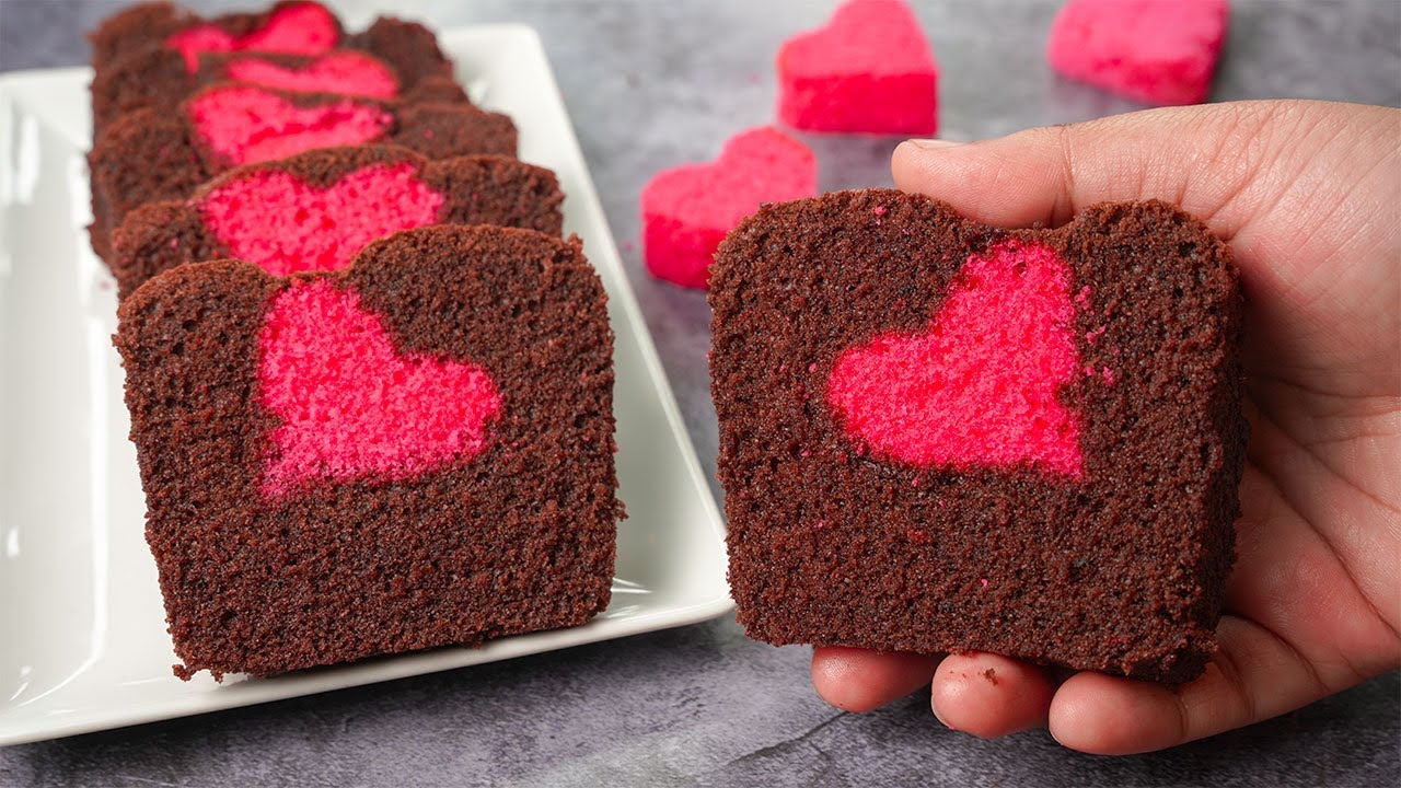 Hidden Heart Cake Recipe | Valentines Day Special Surprise Heart Cake | Yummy