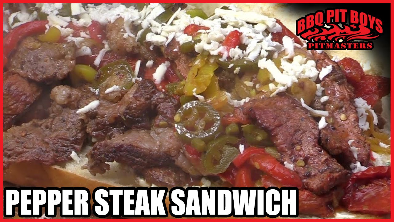 Pepper Steak Sub Sandwich by the BBQ Pit Boys