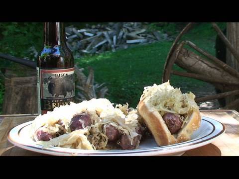 BISON SAUSAGE AND KRAUT SANDWICHES by the BBQ Pit Boys