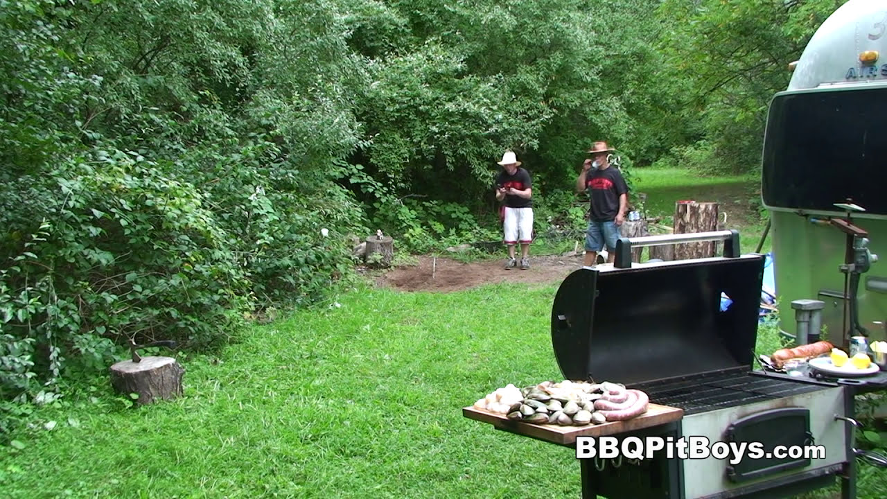 Shellfish Sausage and Shoes at the Barbecue pit by the BBQ Pit Boys