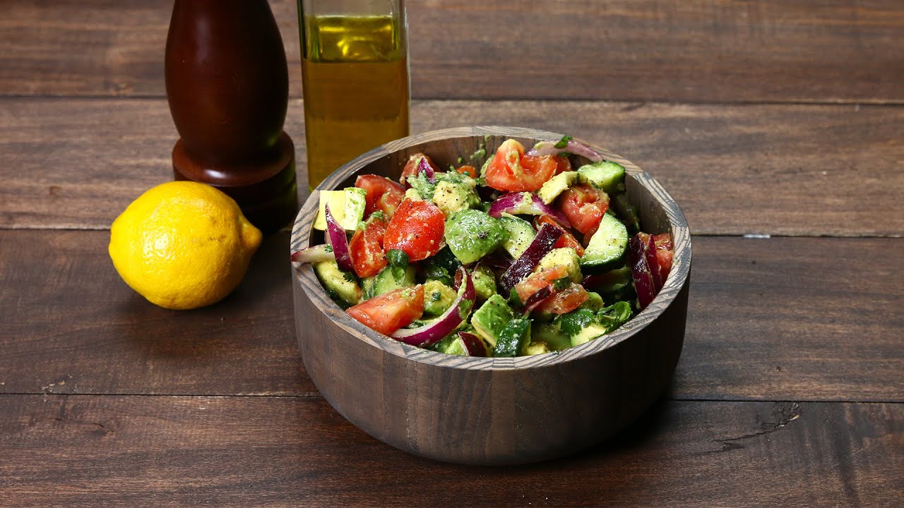 Cucumber, Tomato, and Avocado Salad