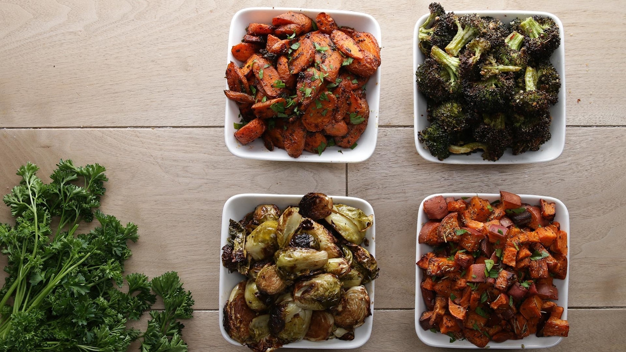 One-Pan Roasted Veggies 4 Ways