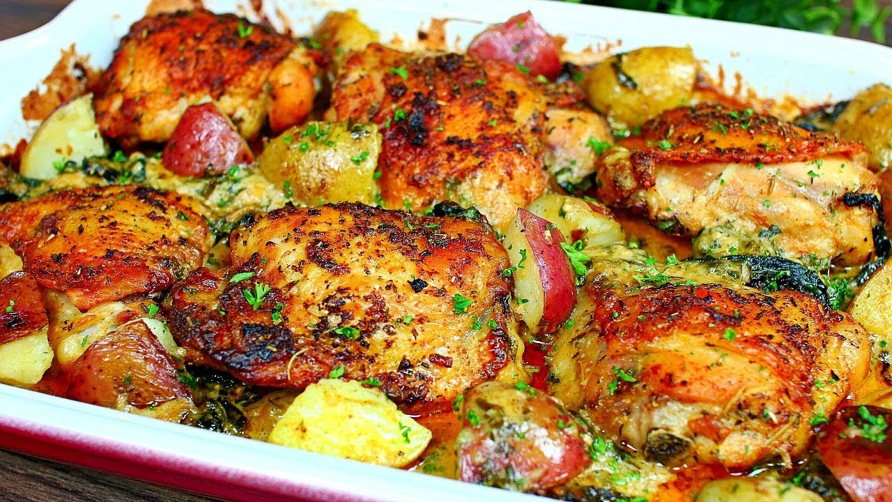 Creamy Garlic Butter Chicken and Potatoes Recipe – Easy Chicken and Potatoes Recipe