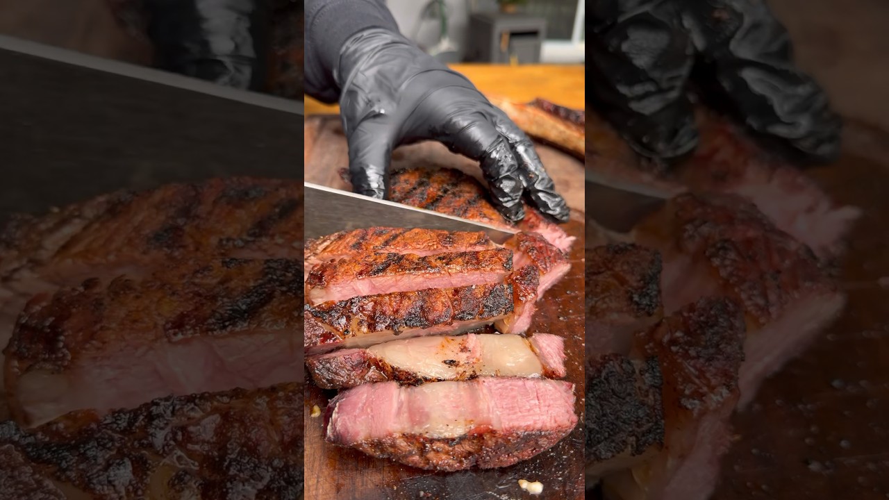 Grilled tomahawk steaks