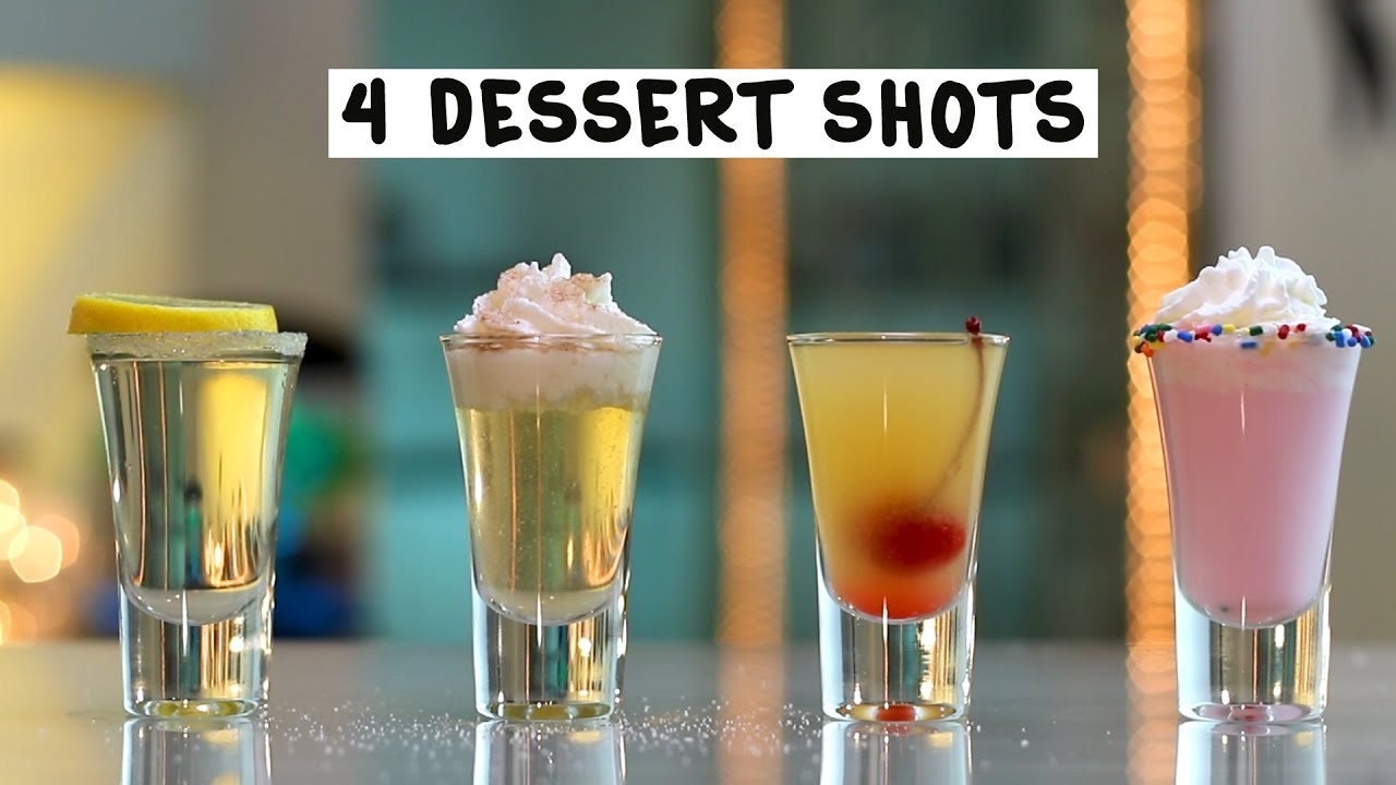 Four Dessert Shots – Tipsy Bartender