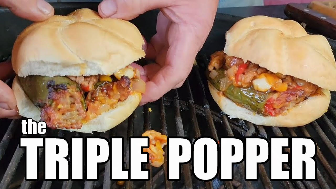 Try Grilling a Triple Popper Burger