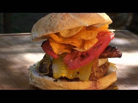 Potato Chip Bacon Burgers by the BBQ Pit Boys