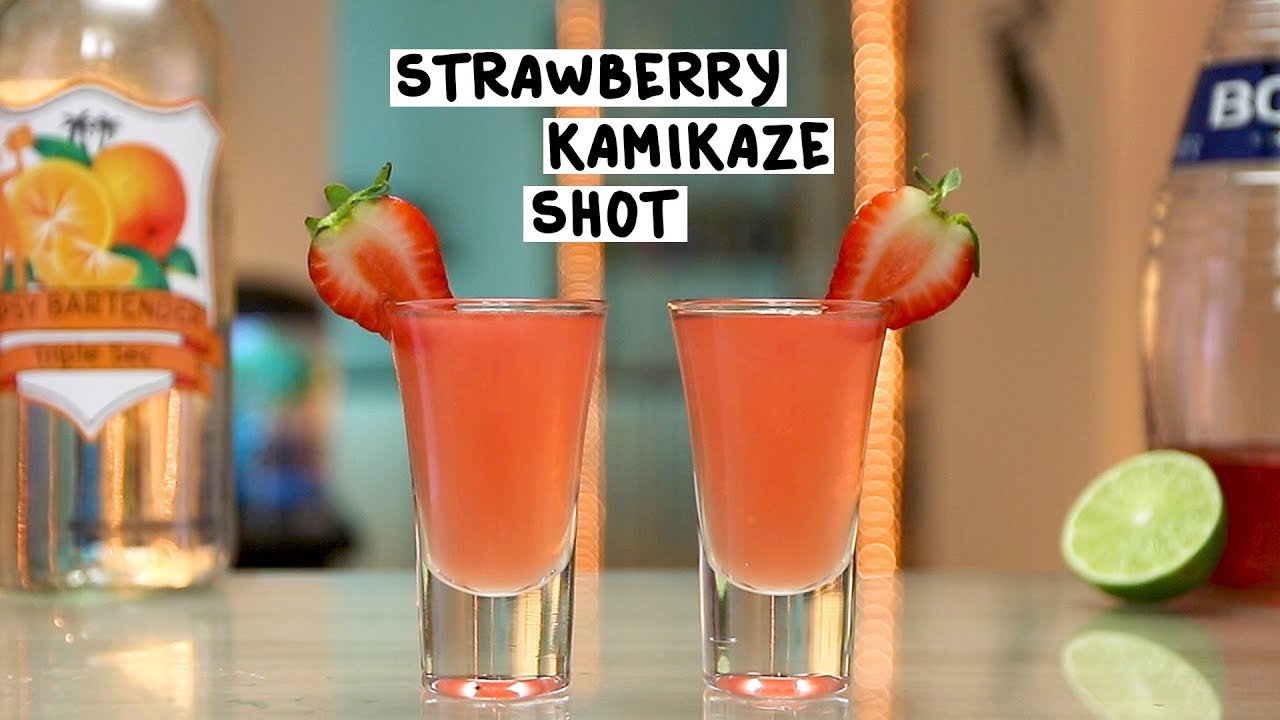 Strawberry Kamikaze Shot – Tipsy Bartender