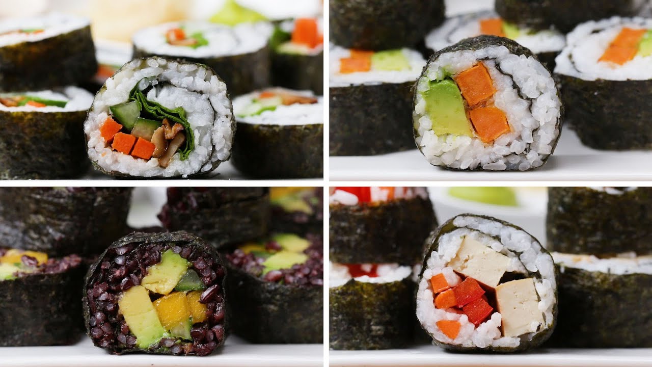 Veggie Sushi 4 Ways