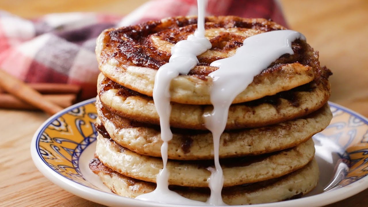 Cinnamon Roll Pancakes With Chloe Coscarelli