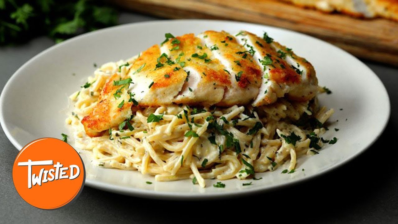 Crispy Chicken Lemon Spaghetti Recipe | Twisted