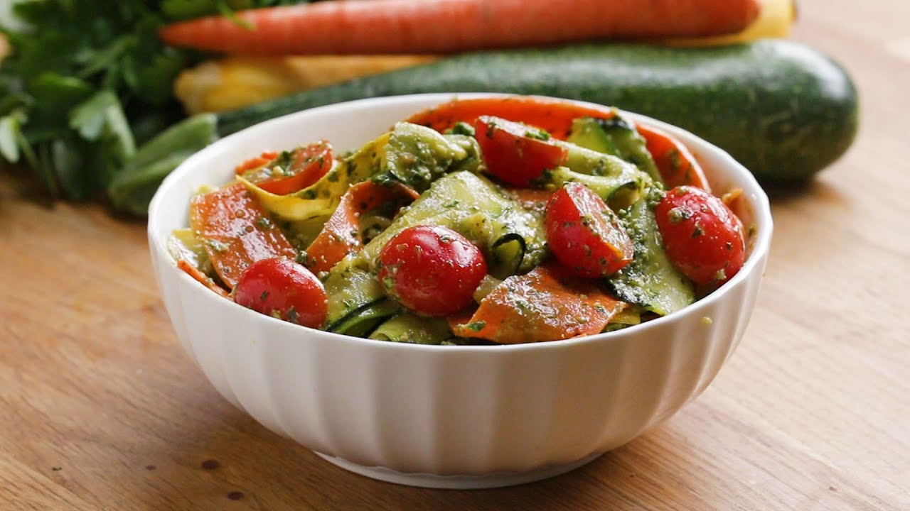 Summer Vegetable Pesto Ribbon Salad