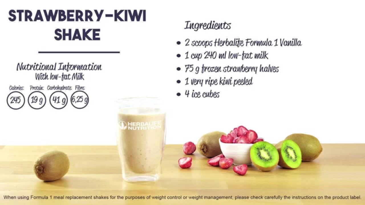 Herbalife Share a Shake! Recipe of the Day: super fruity Strawberry & Kiwi