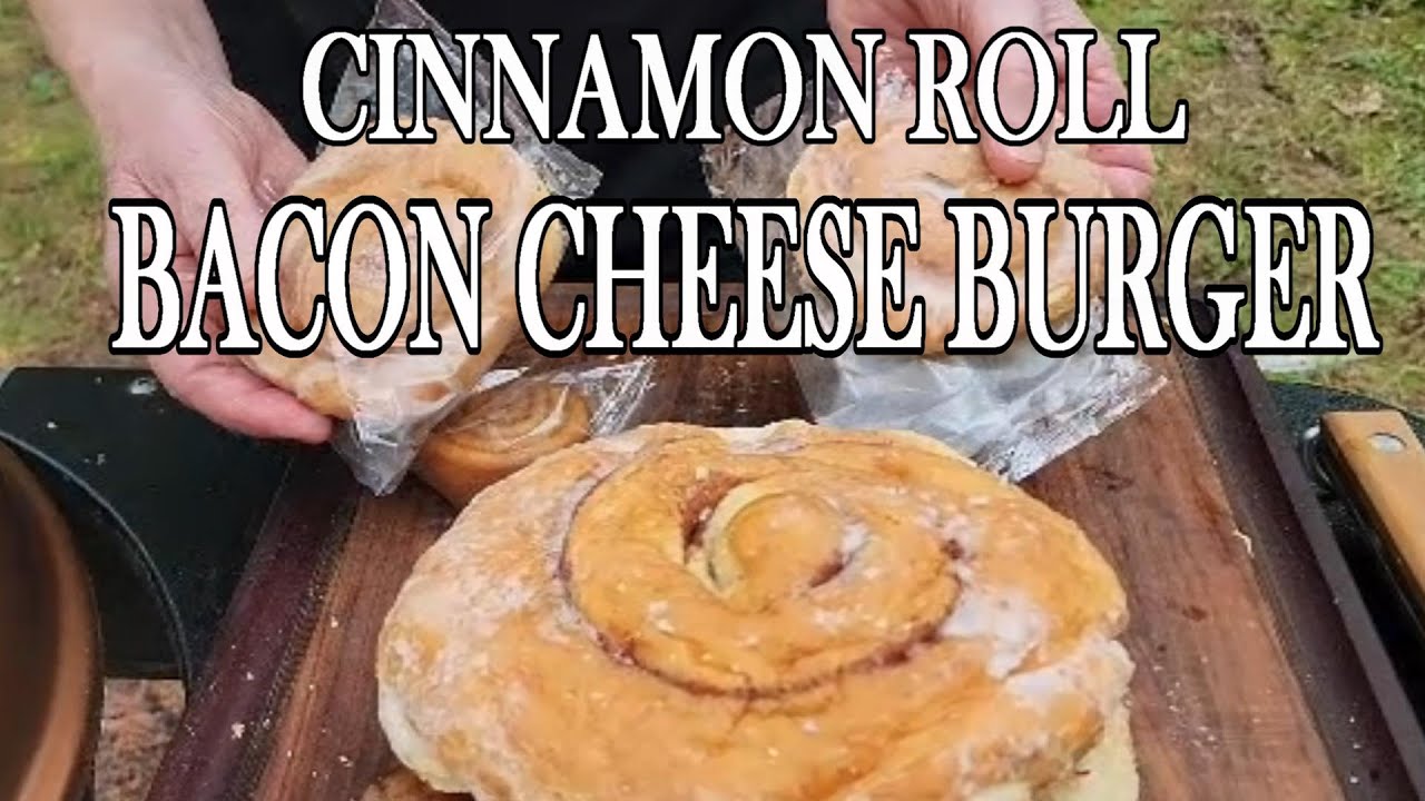 Cinnamon Roll Bacon Cheese Burger by the BBQ Pit Boys