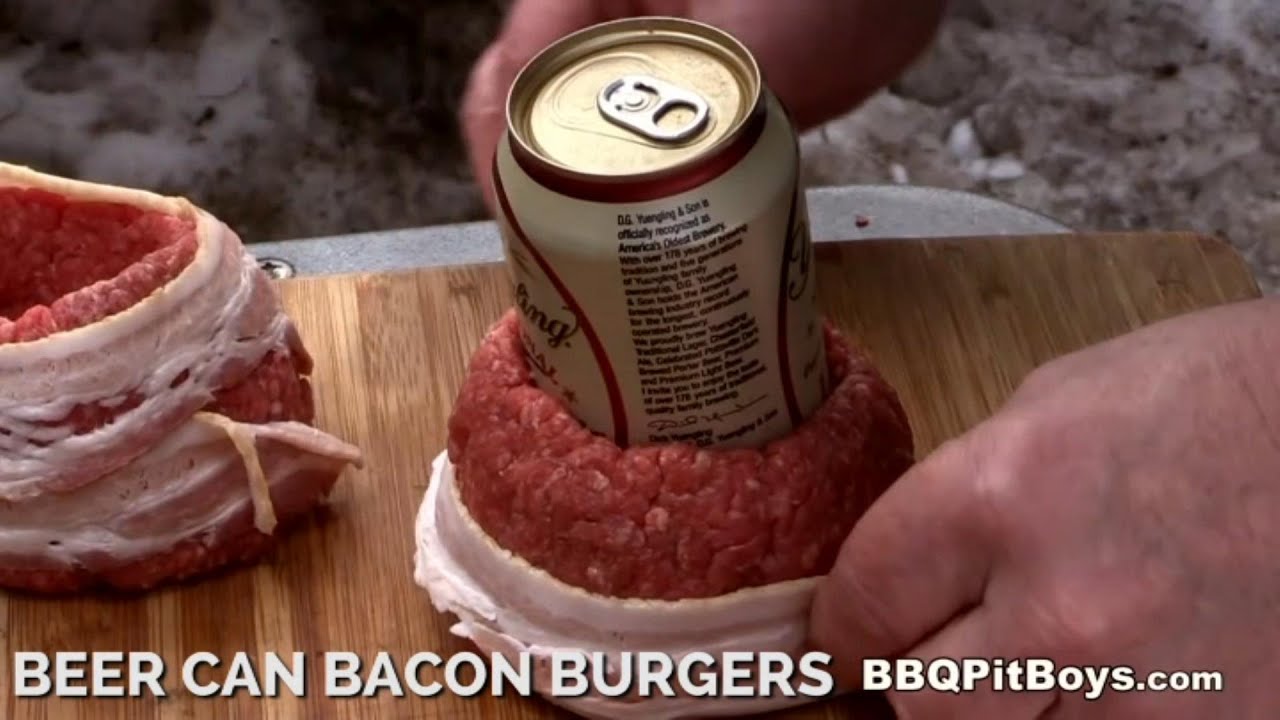 Beer Can Bacon Burger by the BBQ Pit Boys