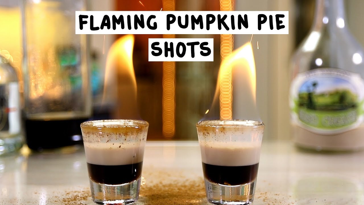 Flaming Pumpkin Pie Shots