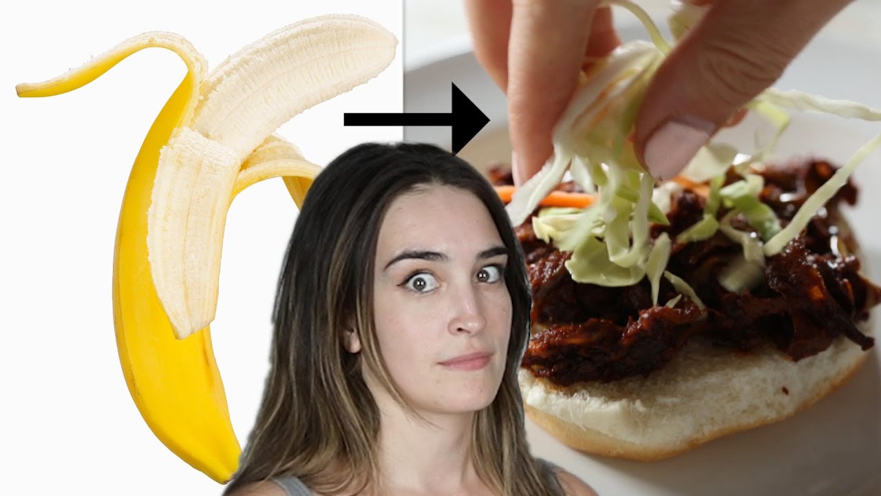 I Try Making The Vegan Banana Peel Pulled Pork Sandwich