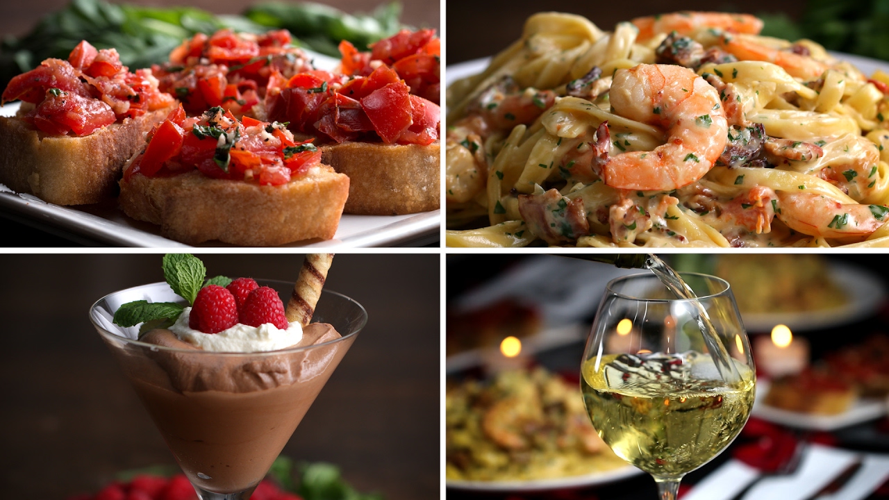 Garlic Shrimp Alfredo Dinner For Two