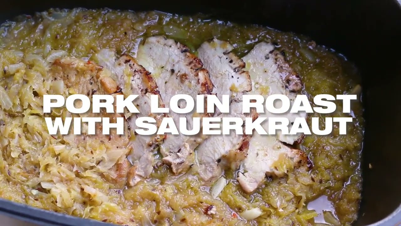 German Pork Loin Roast with Sauerkraut Recipe