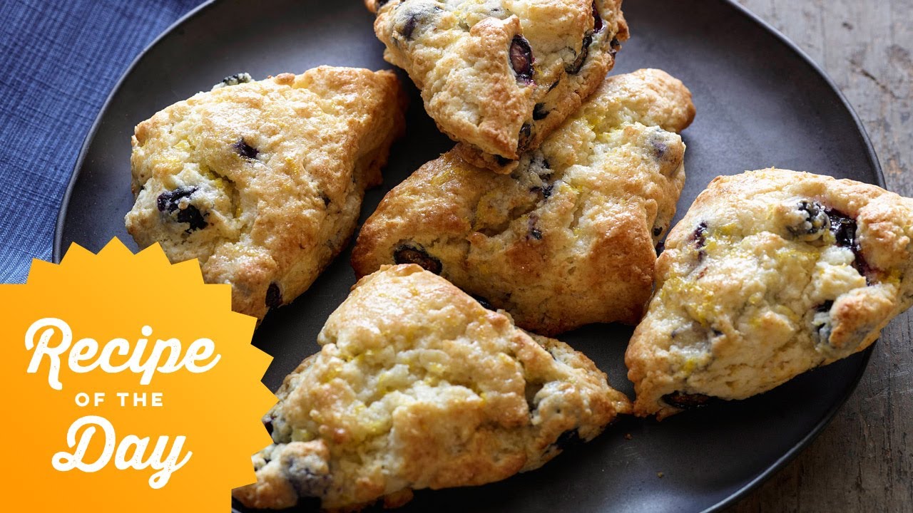 Recipe of the Day: Tyler's Blueberry Scones with Lemon Glaze | Food 911 | Food Network