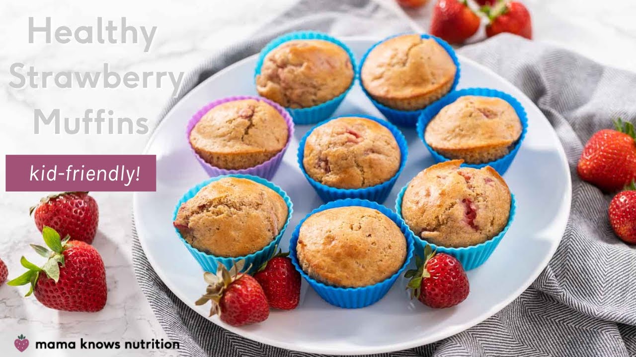 Healthy Strawberry Muffins Recipe (kid-friendly!)